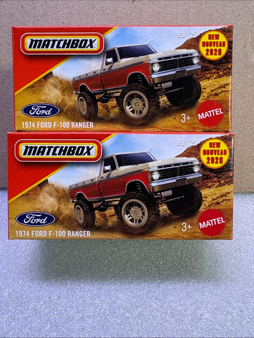 Matchbox Ford 1974 F-100 Ranger Die-Cast Truck - Red and Cream